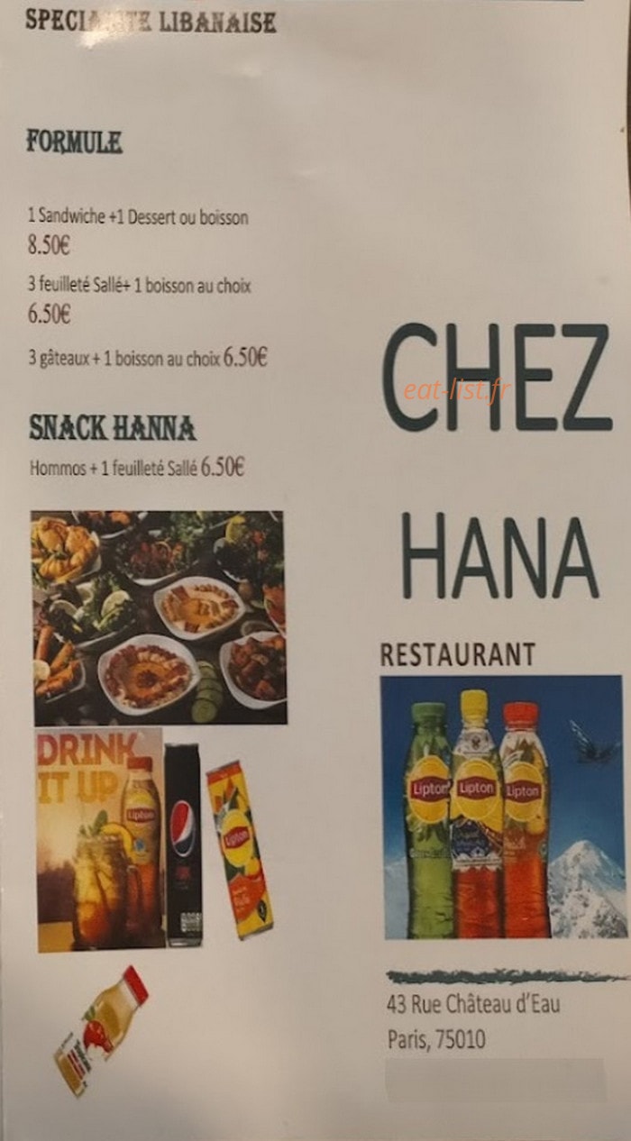 Chez Anna — carte page 6