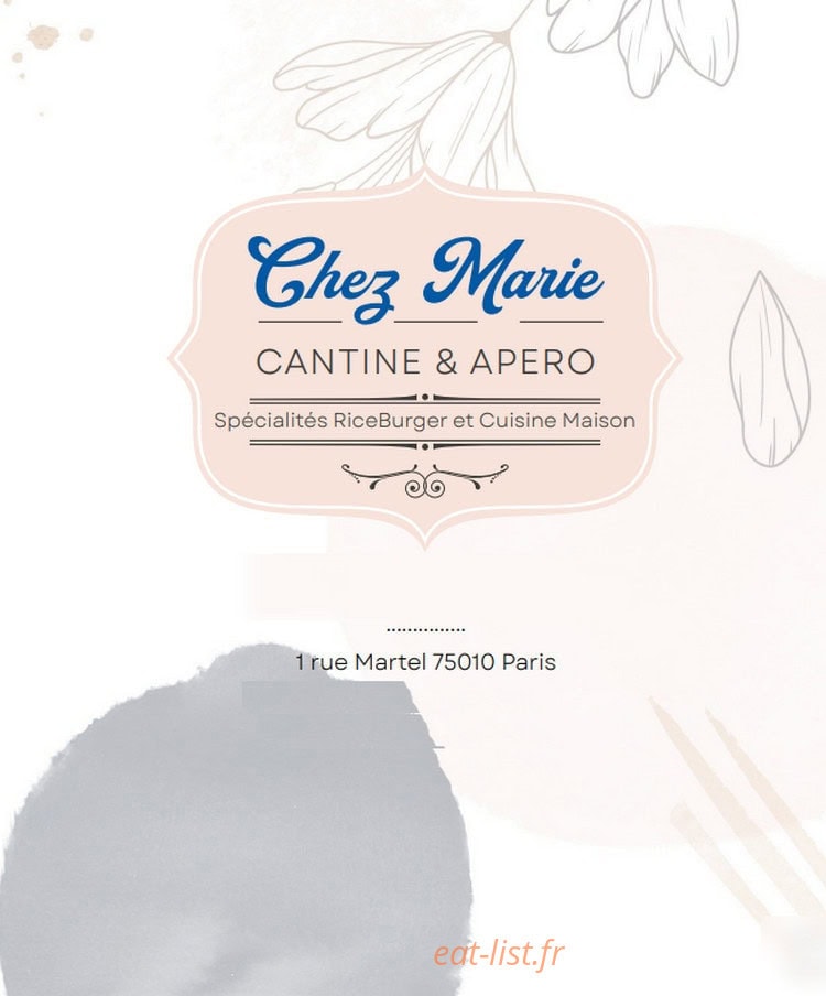 Chez Marie — carte page 1