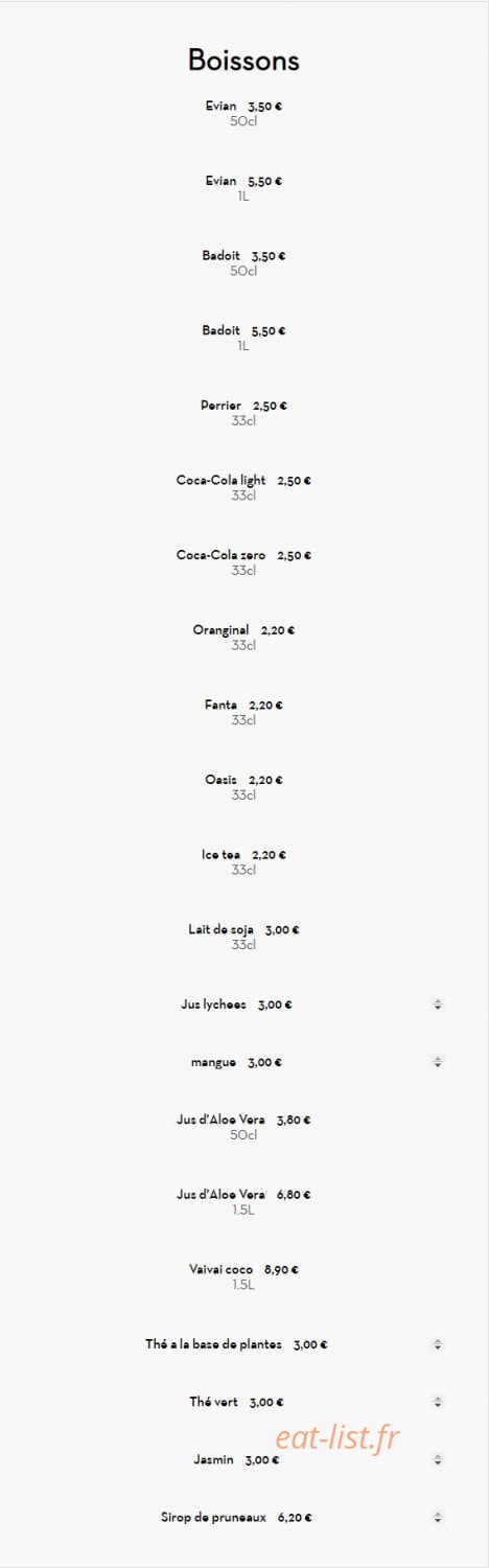 Chez Qian — carte page 11