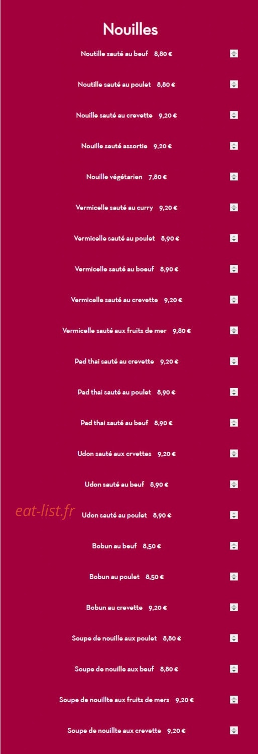 Chez Qian — carte page 1