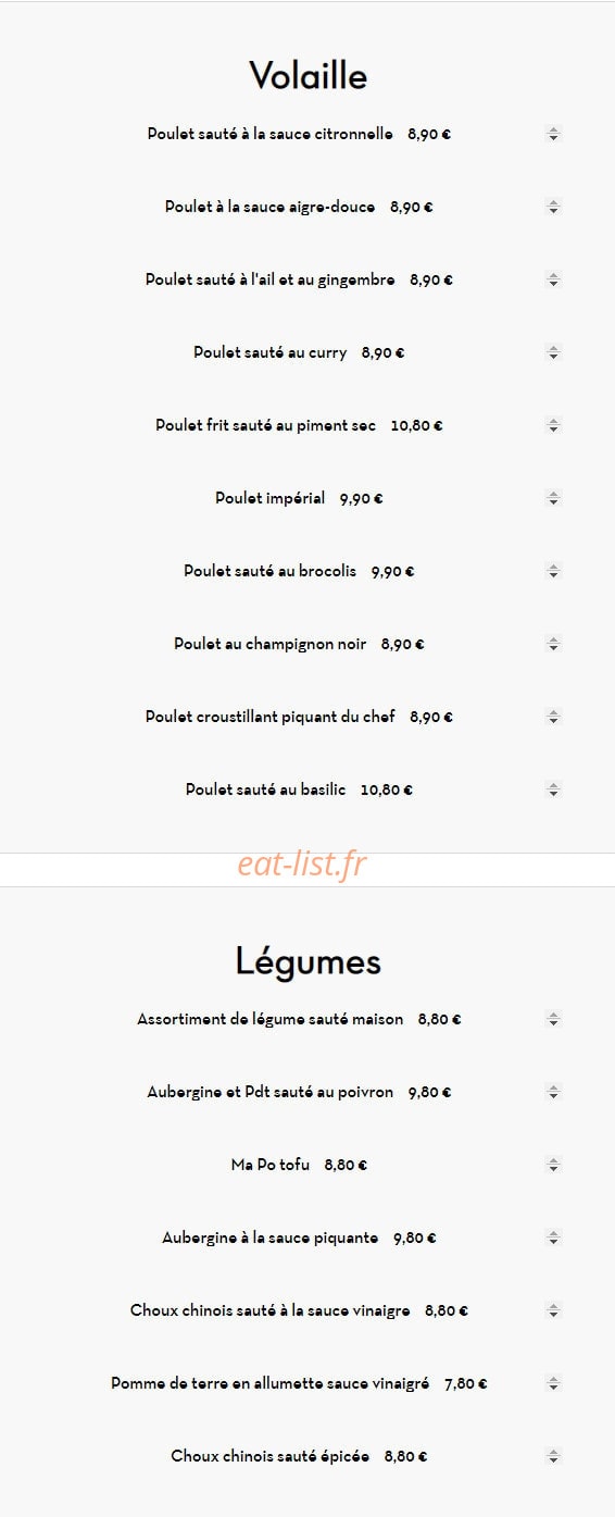 Chez Qian — carte page 4