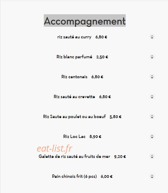 Chez Qian — carte page 8