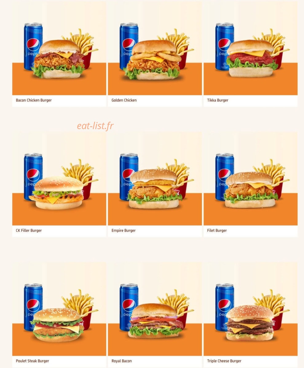 Chicken's King — carte page 3