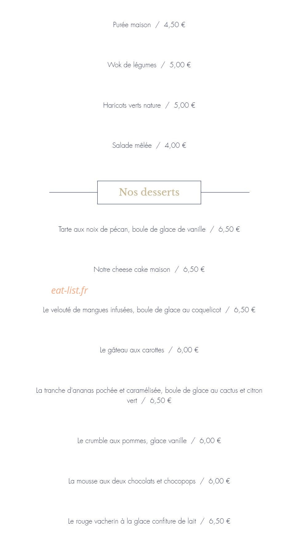 Comptoir du marché — carte page 4