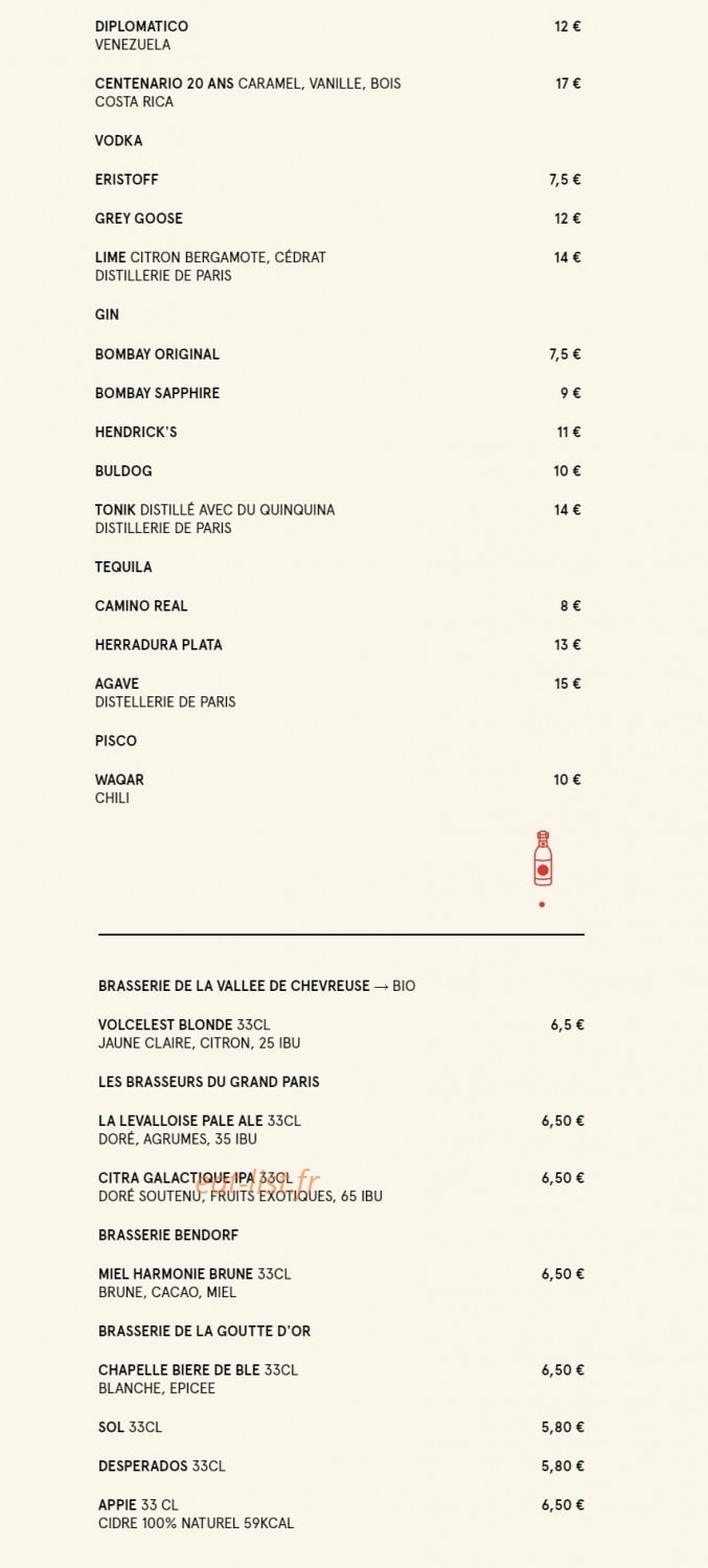 Delaville Café — carte page 7