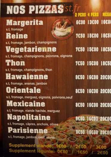 Délices naan et Pizza — carte page 1