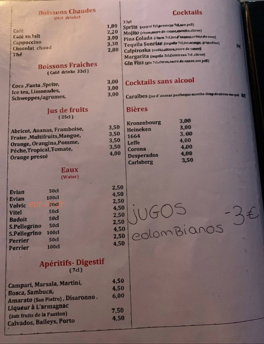 El Último Trago — carte page 5