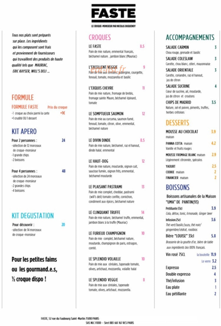 Faste — carte page 1