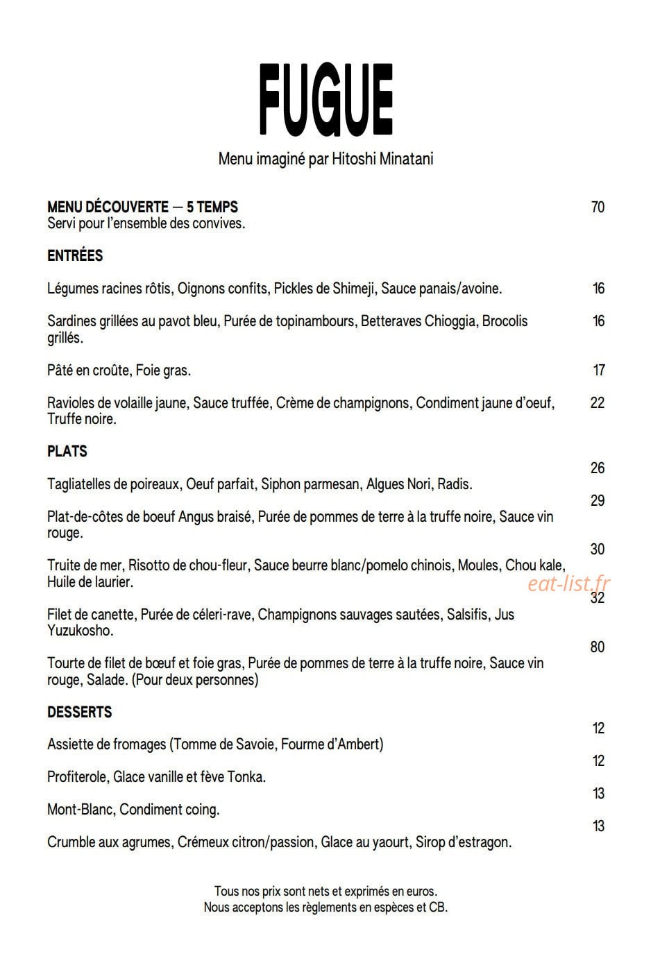 Fugue — carte page 1