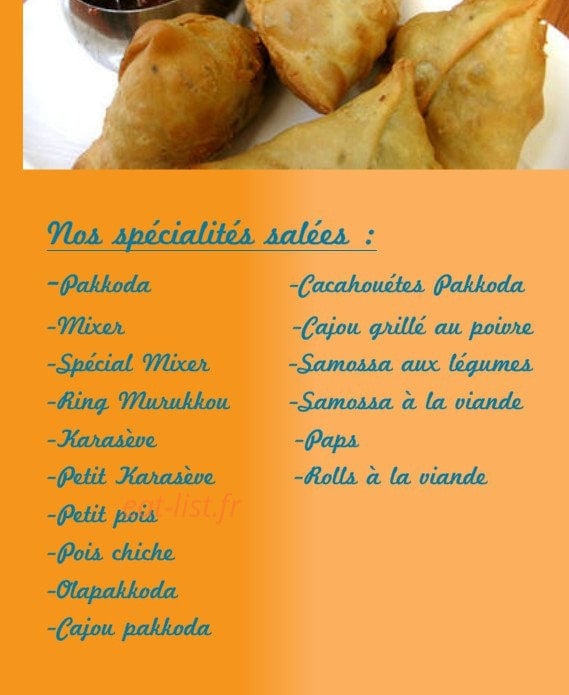Ganesha Sweets — carte page 3