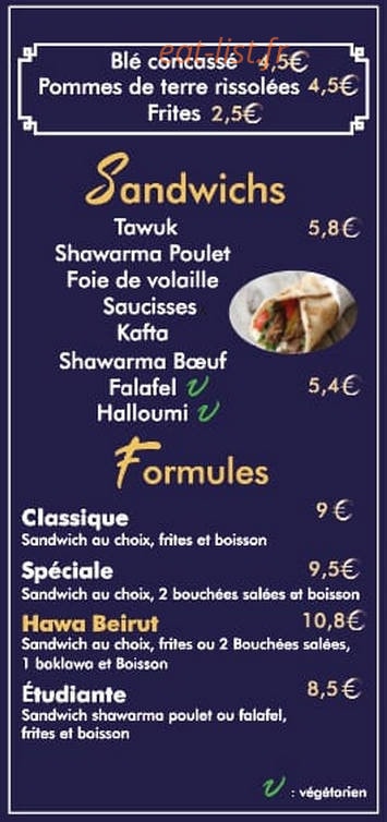 Hawa Beirut — carte page 4