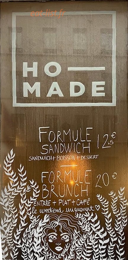 Homade — carte page 1