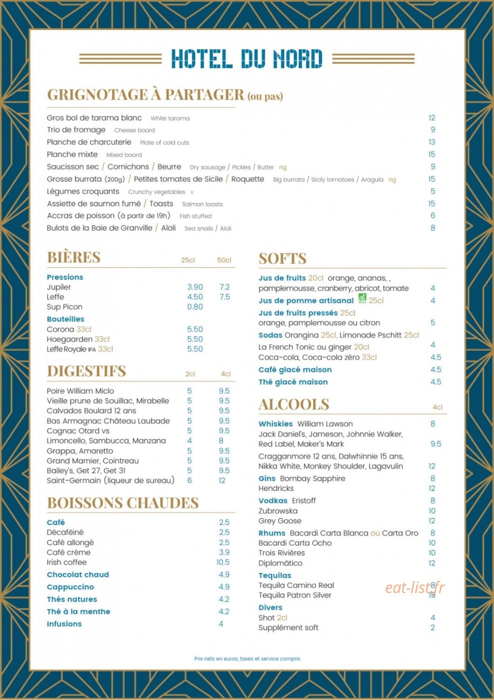 Hôtel du Nord — carte page 8