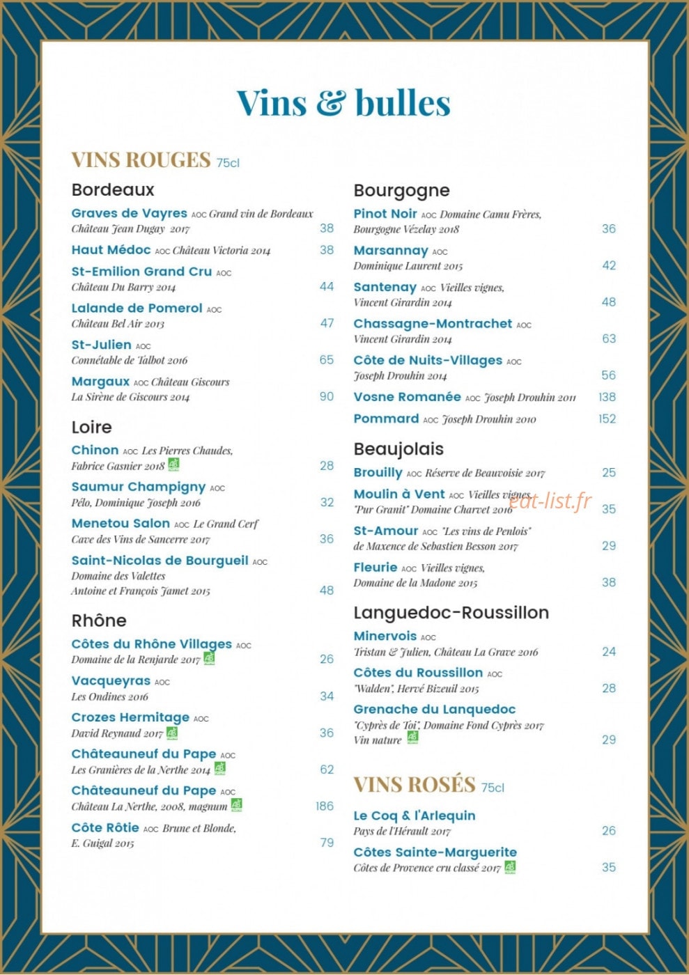 Hôtel du Nord — carte page 4