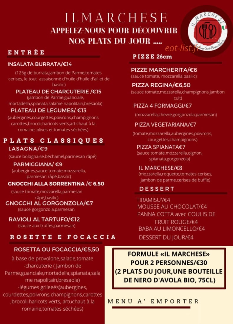 Il Marchese — carte page 1