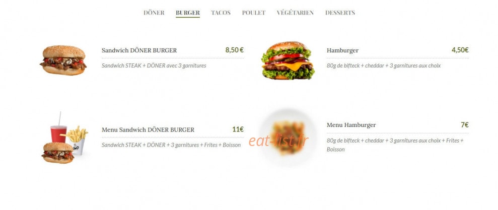 King of Döner — carte page 2