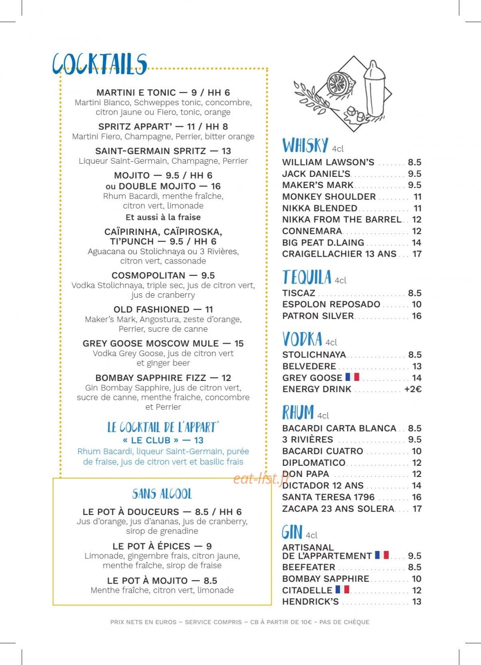 L'Appartement — carte page 5