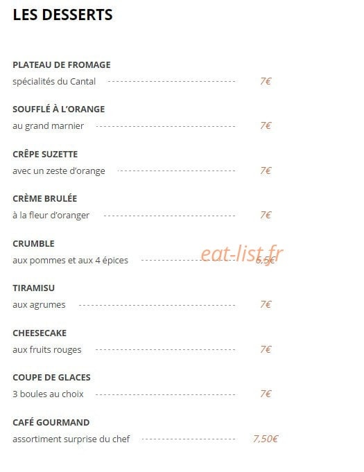 L'Orange Verte — carte page 4