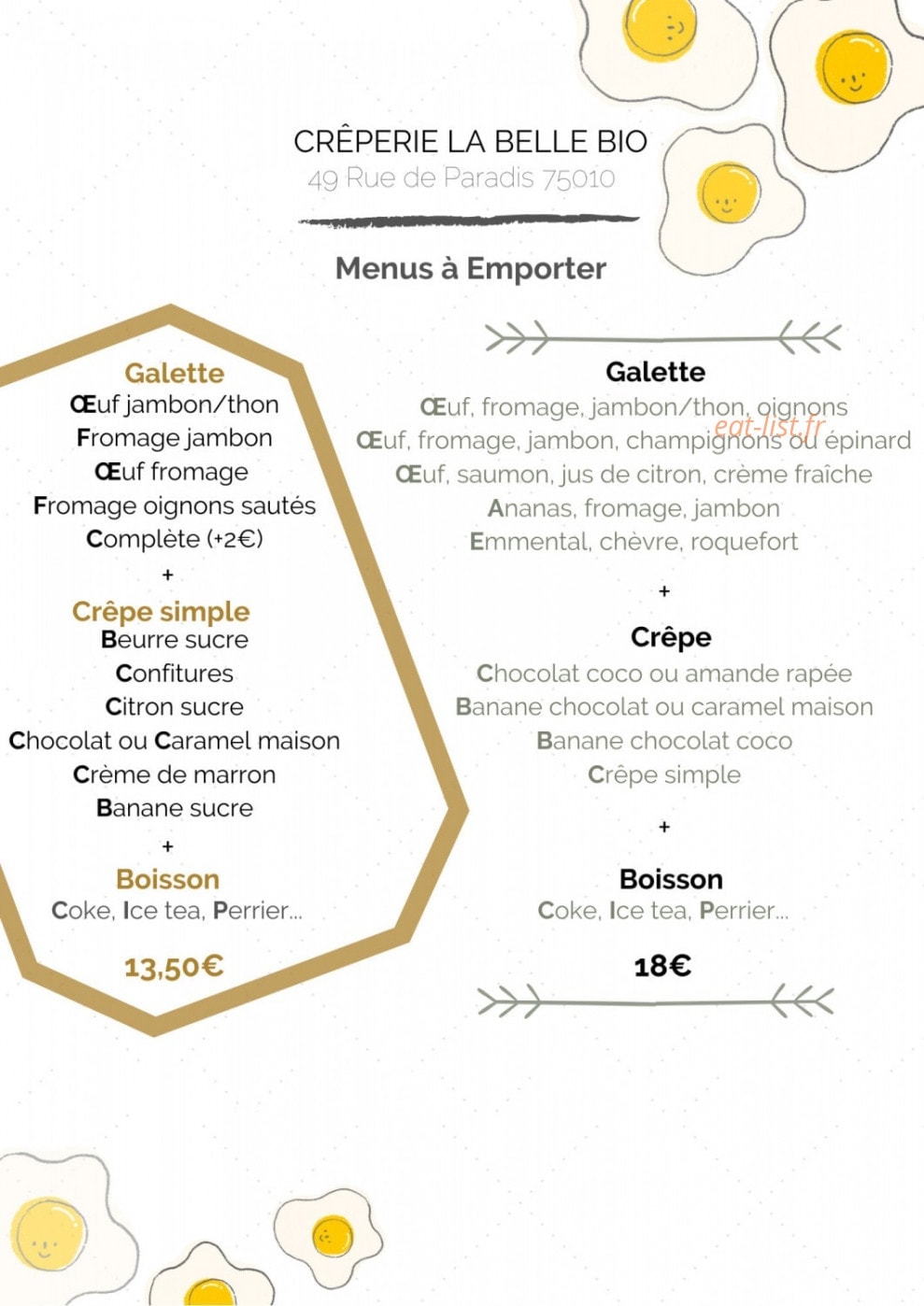 La Belle Bio — carte page 1