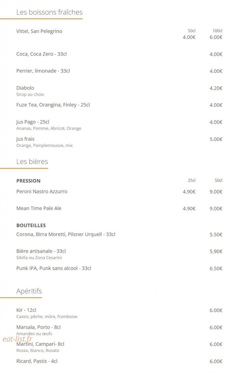 La Caspita — carte page 6