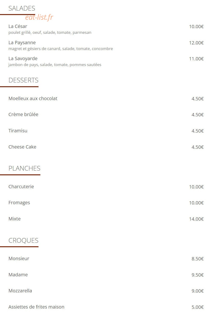 La chope — carte page 2