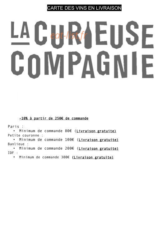 La Curieuse Compagnie — carte page 5