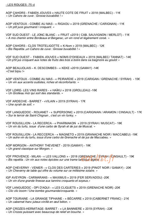 La Curieuse Compagnie — carte page 1