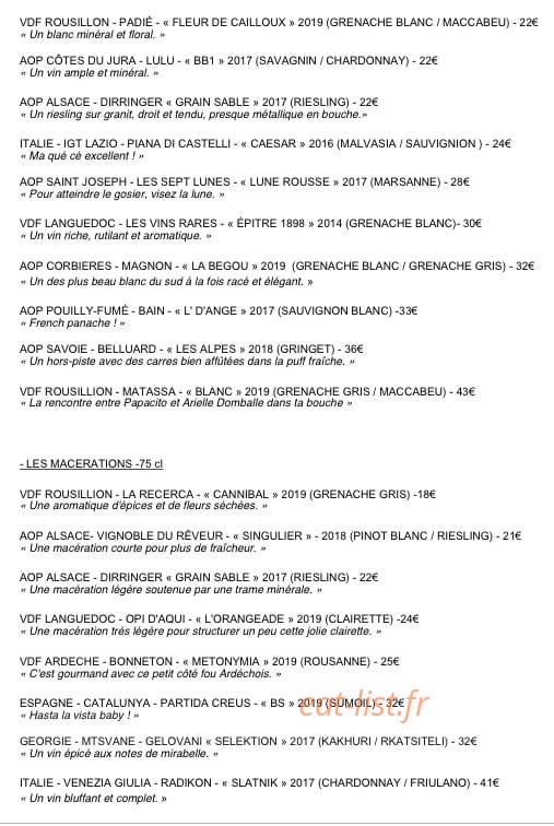 La Curieuse Compagnie — carte page 2