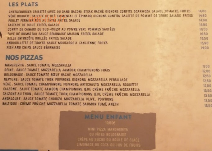 La grisette — carte page 2