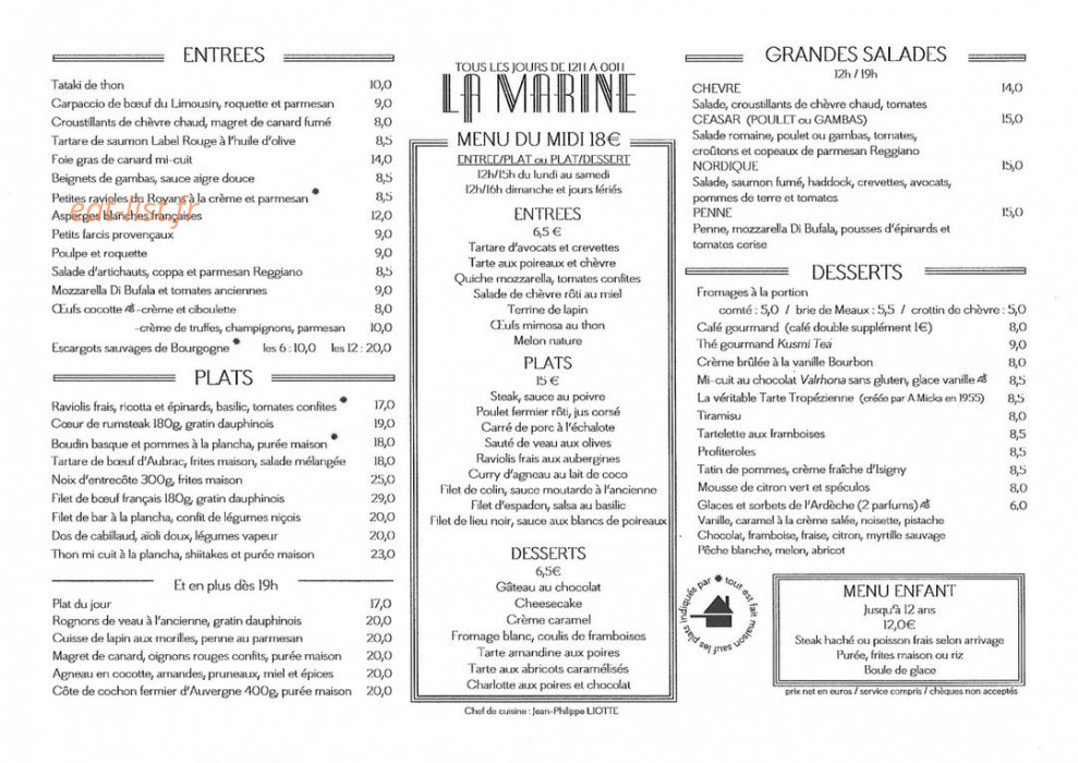 La Marine — carte page 1