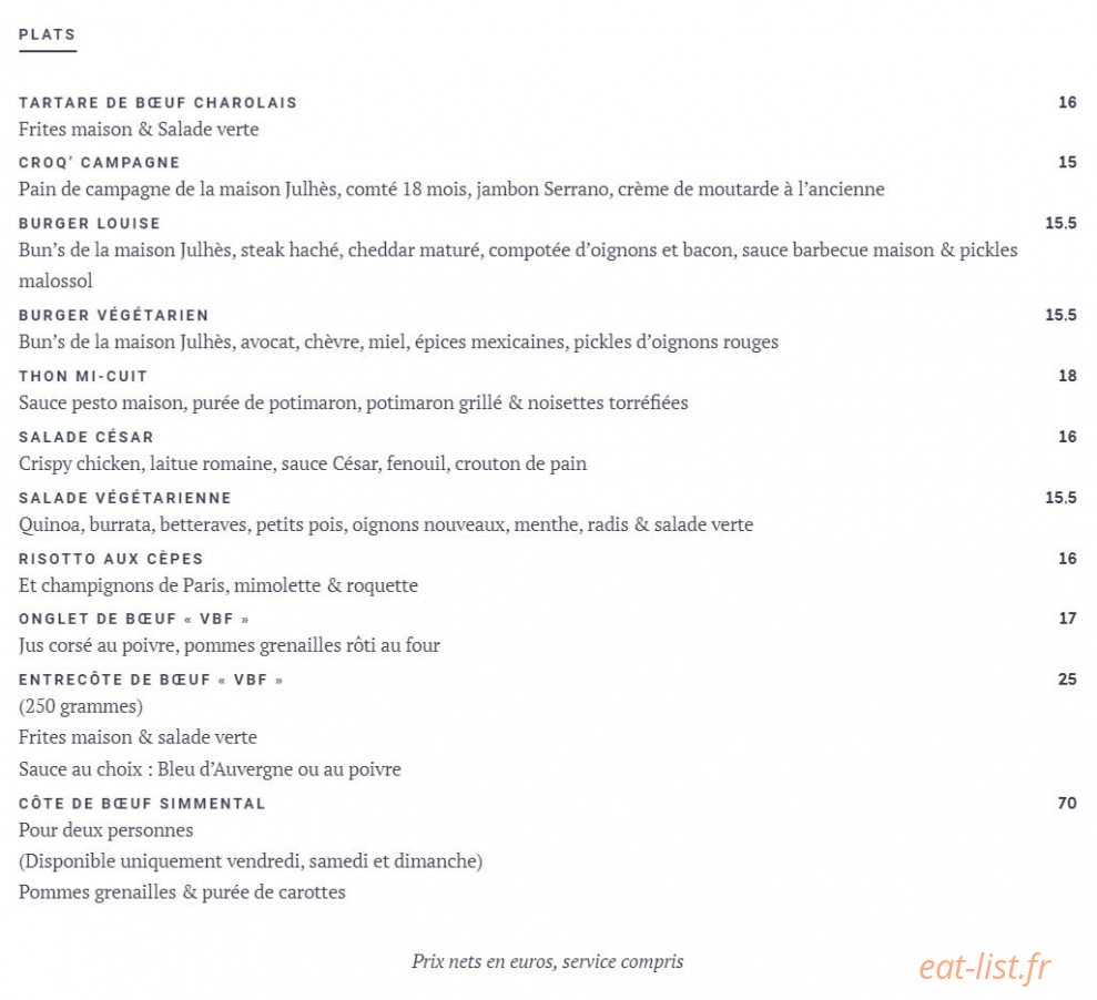 La Petite Louise — carte page 2
