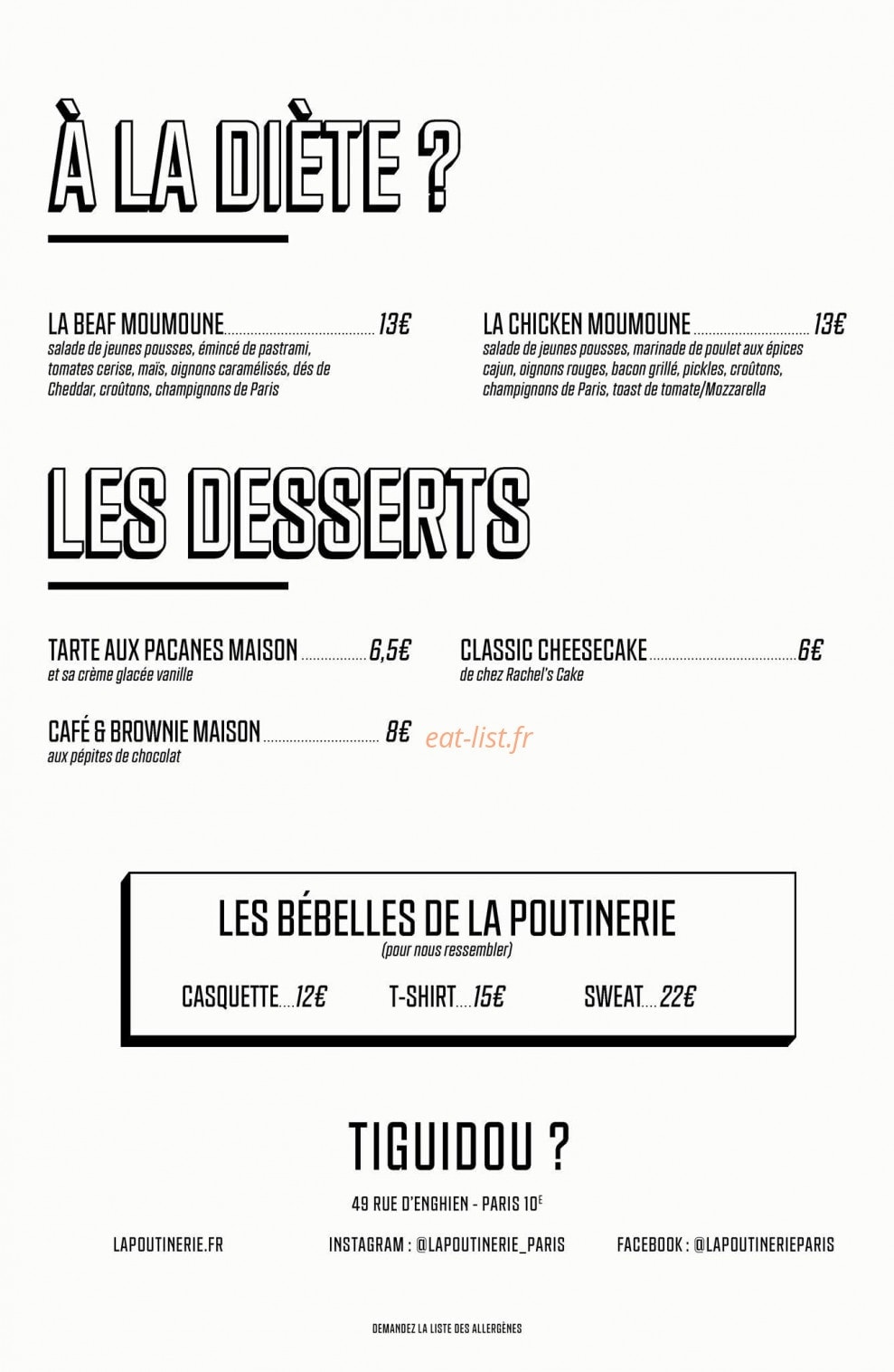 La Poutinerie — carte page 4