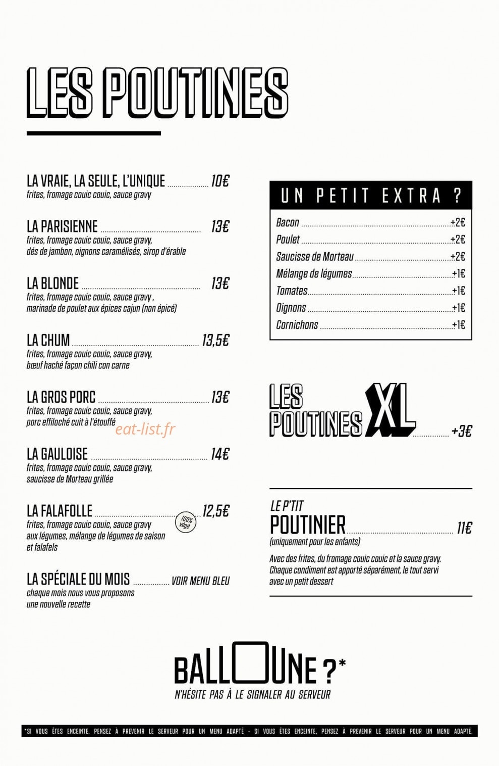La Poutinerie — carte page 2