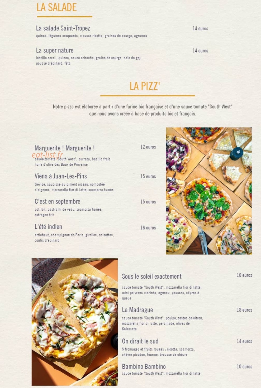La Riviera — carte page 4