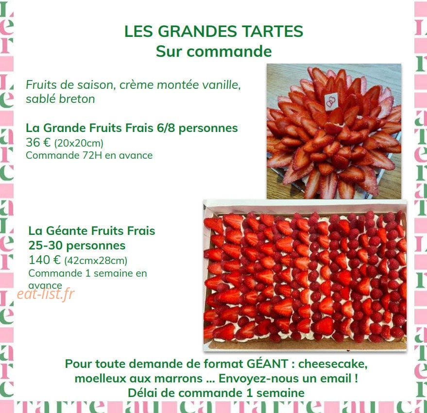 La Tarte au Carré — carte page 5