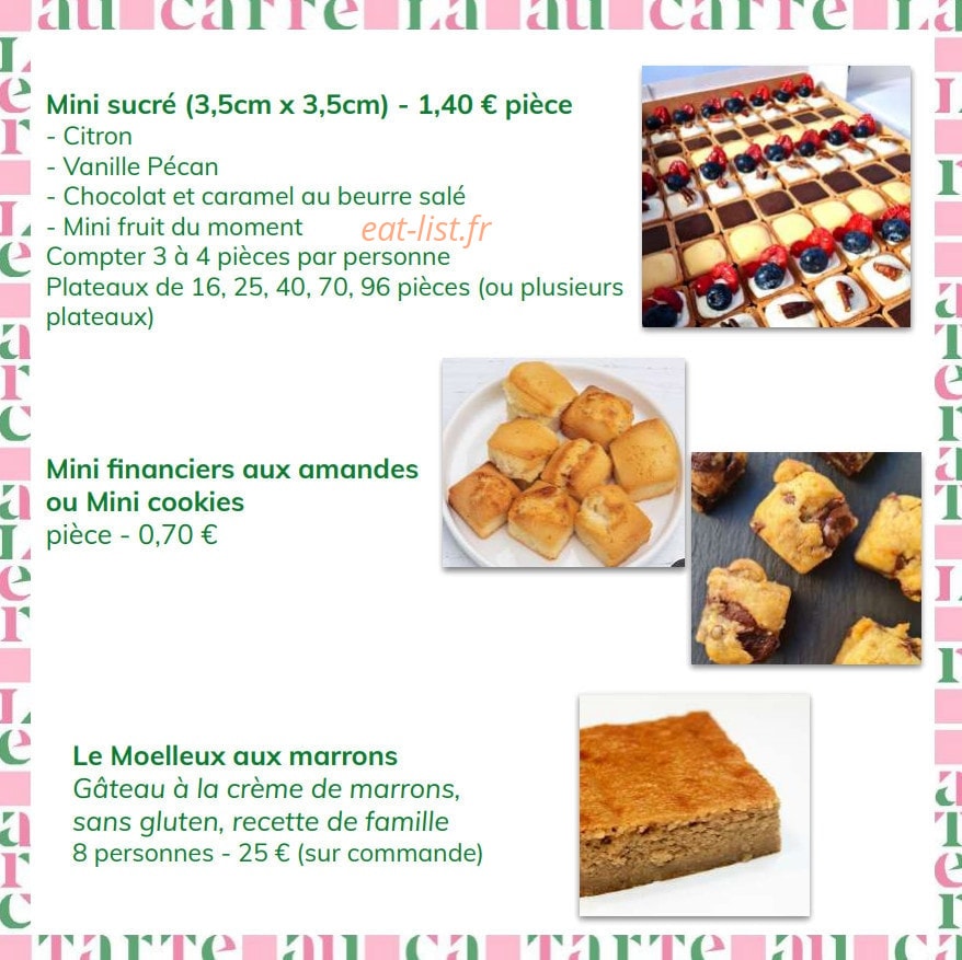 La Tarte au Carré — carte page 3