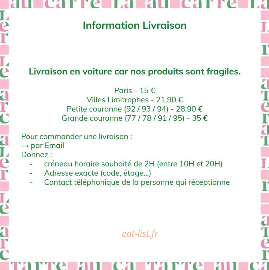 La Tarte au Carré — carte page 8