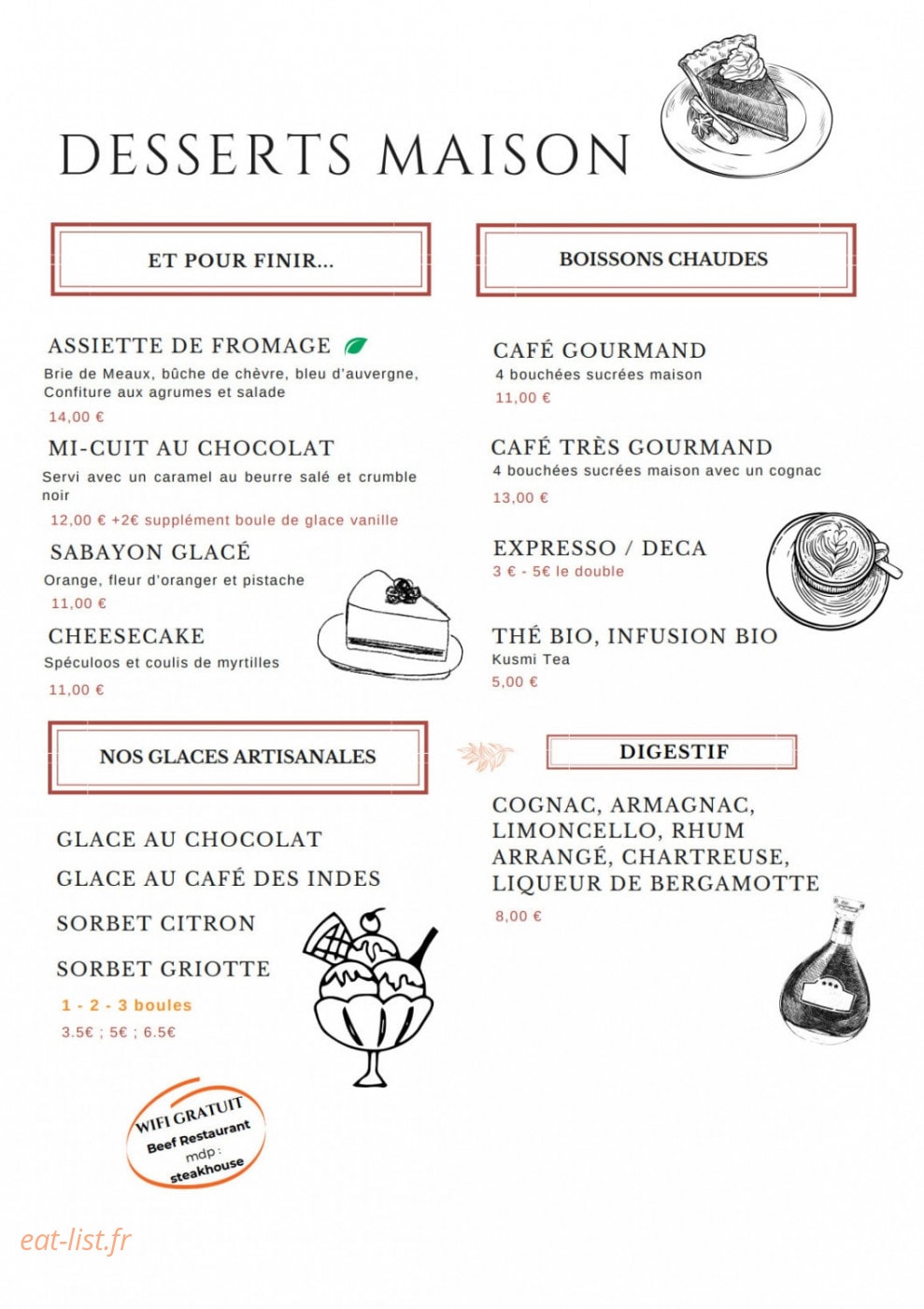 Le Beef — carte page 6