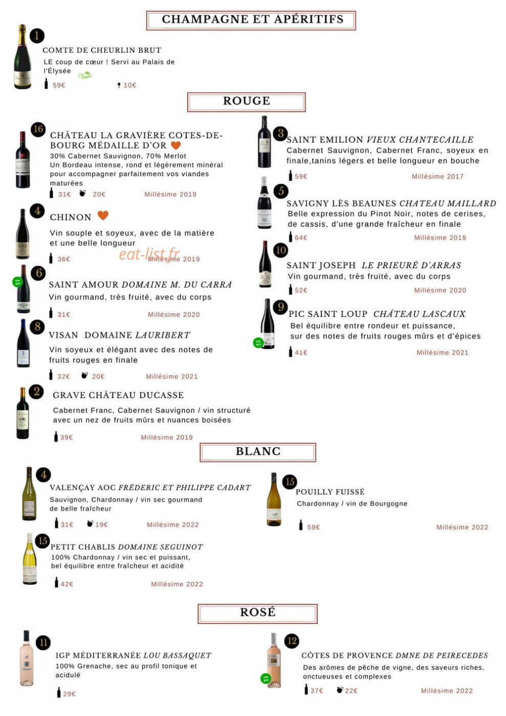 Le Beef — carte page 9