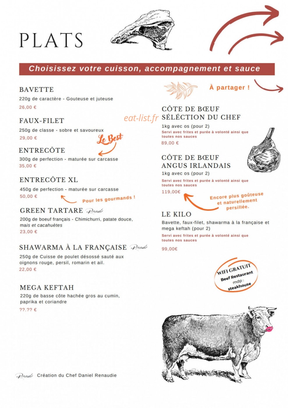 Le Beef — carte page 2