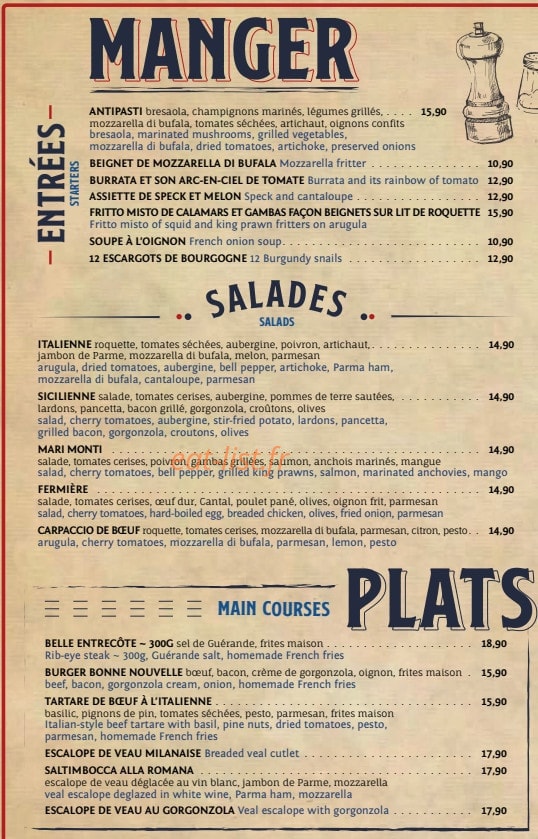 Le Bonne Nouvelle — carte page 1