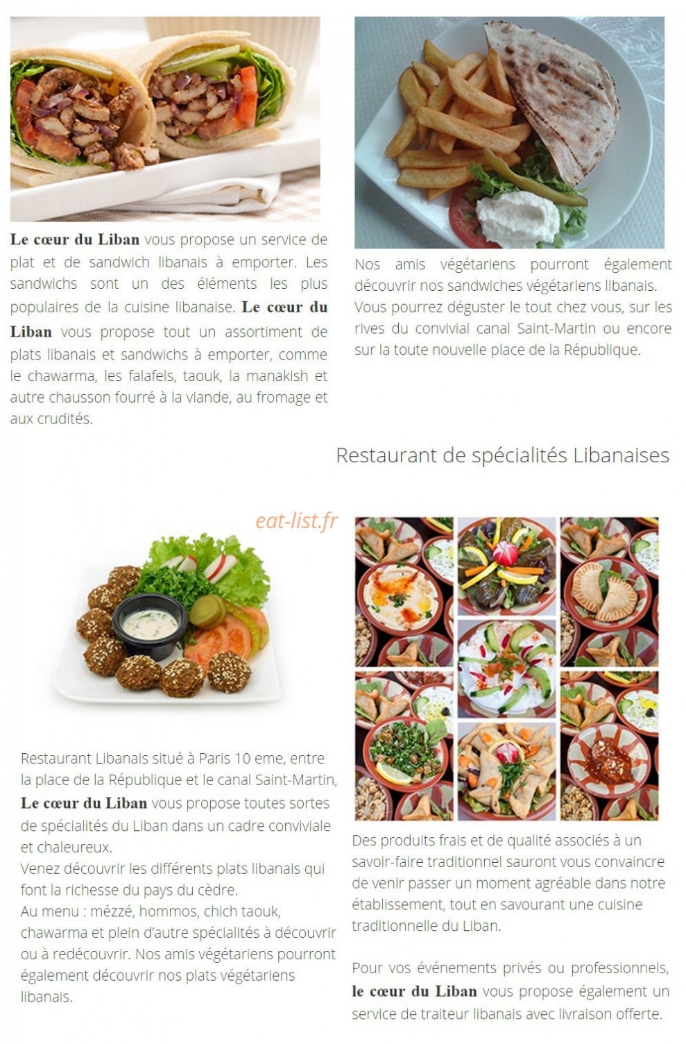 Le cœur du Liban — carte page 1