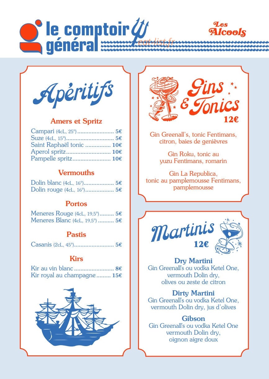Le Comptoir Général — carte page 7