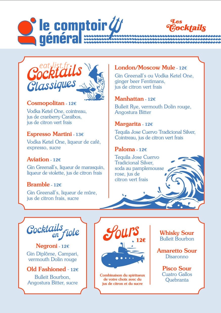 Le Comptoir Général — carte page 6