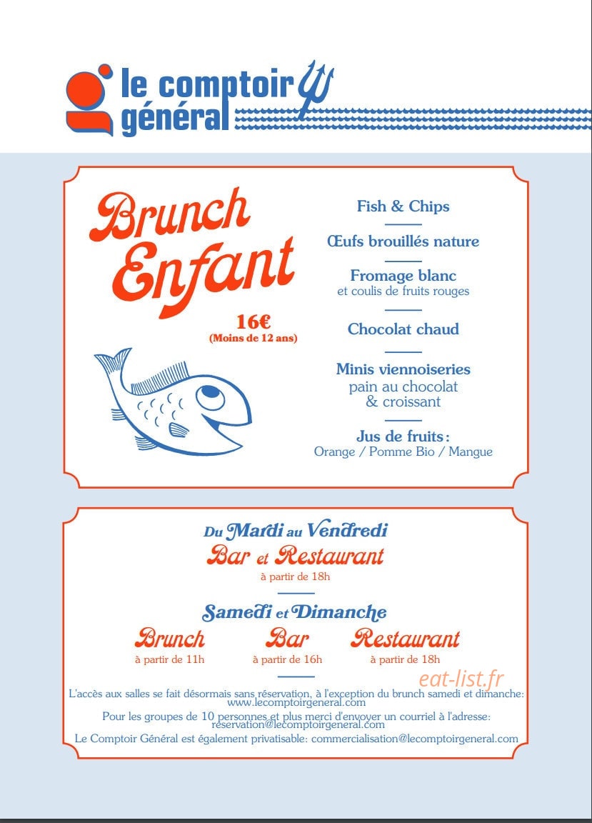 Le Comptoir Général — carte page 12