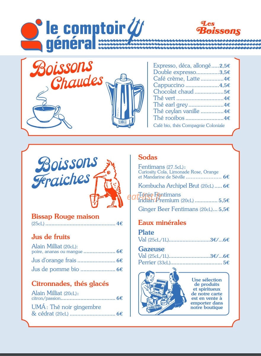 Le Comptoir Général — carte page 10