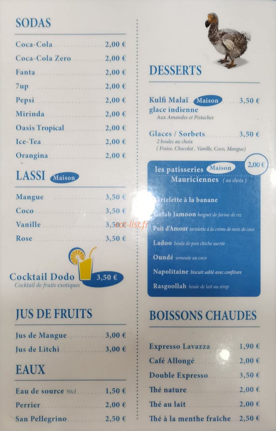Le Dodo — carte page 2