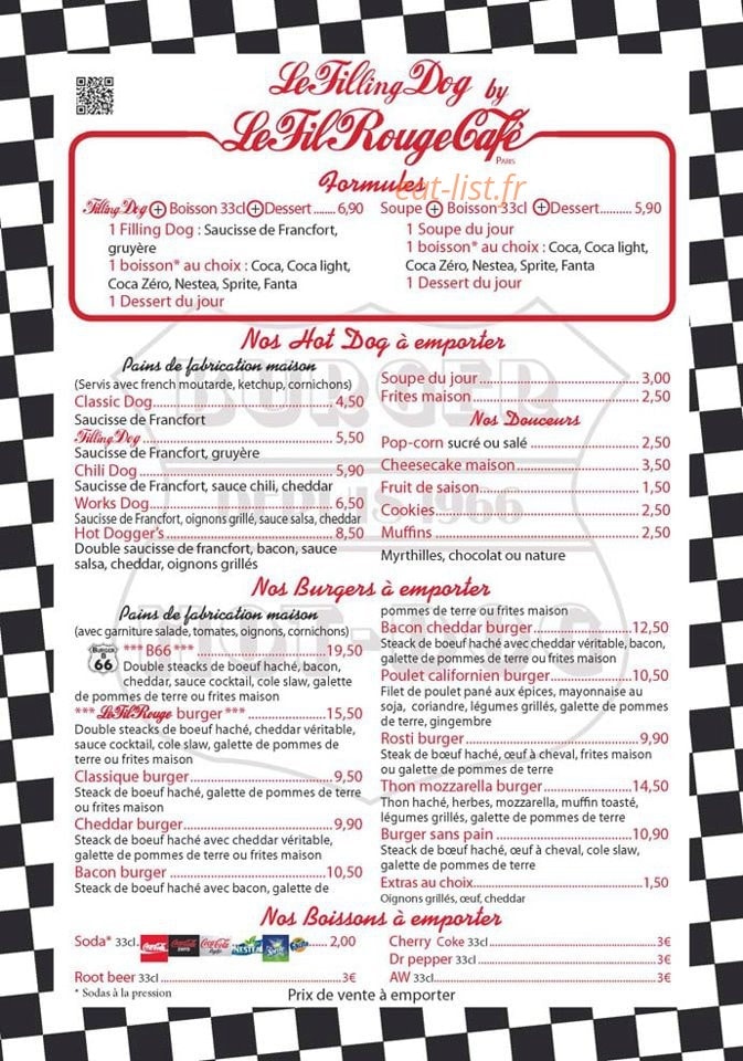 Le Fil Rouge Café — carte page 3