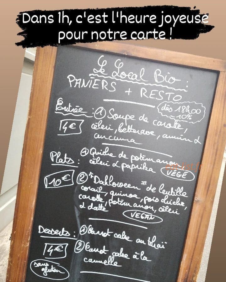 Le Local Bio — carte page 1