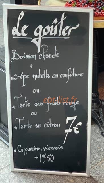 Le P'tit Bistrot — carte page 1